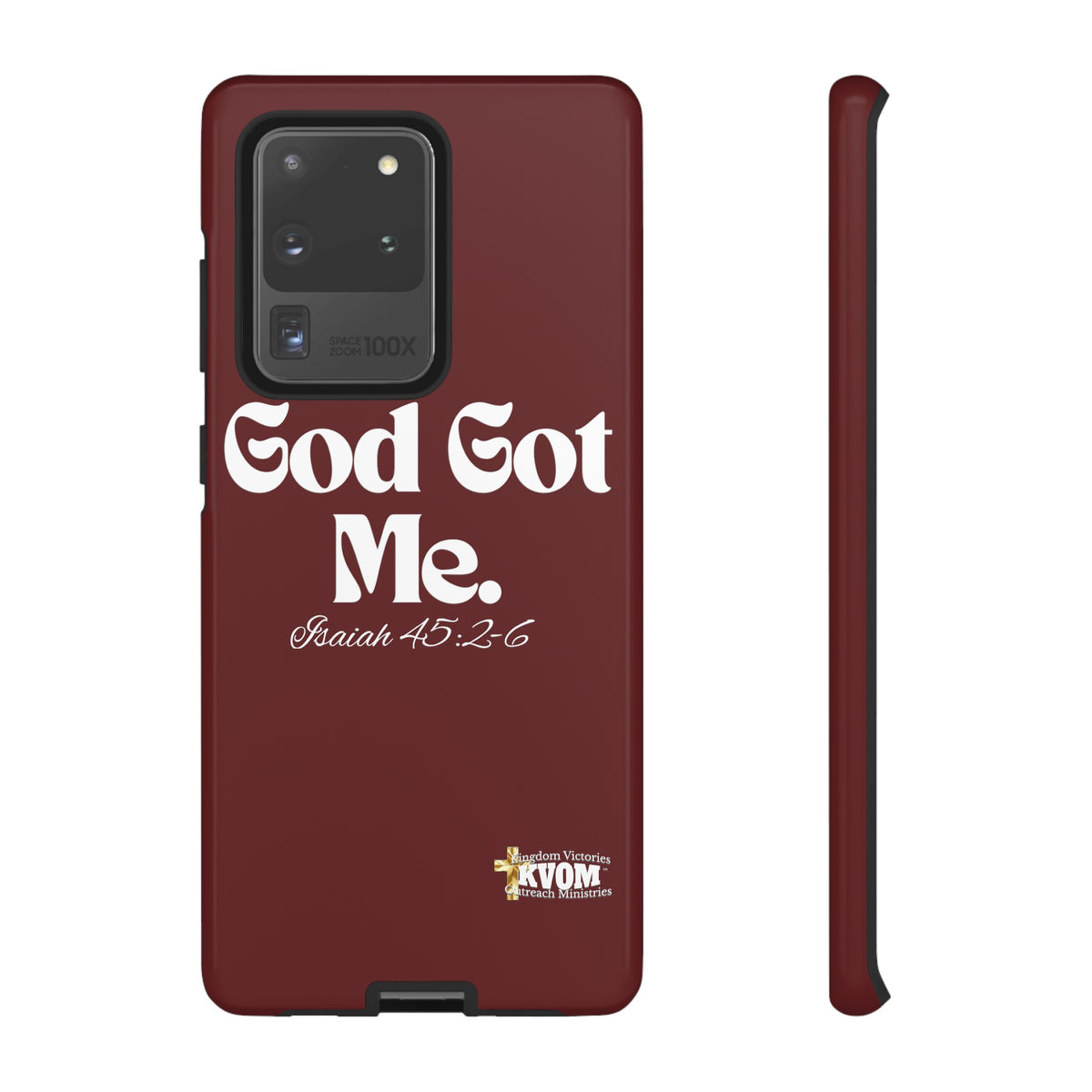 God Got Me KVOM Tough Case, White Print