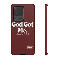 God Got Me KVOM Tough Case, White Print