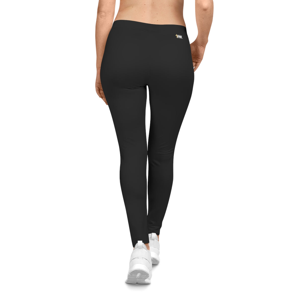 God Got Me Women's Casual Leggings, Black, White Logo