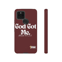 God Got Me KVOM Tough Case, White Print