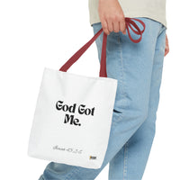 God Got Me Tote Bag White & Black