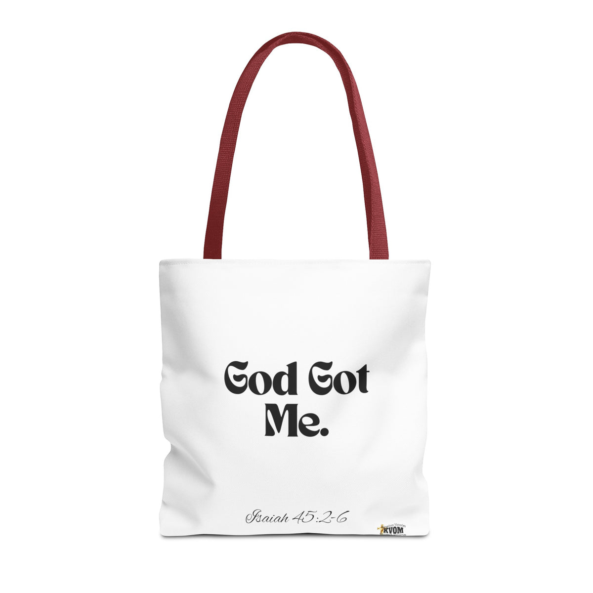 God Got Me Tote Bag White & Black