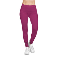 Stretched Series BLESSED Women's Casual Leggings, Deep Berry