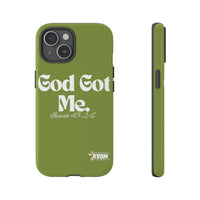 God Got Me KVOM Tough Case, White Print