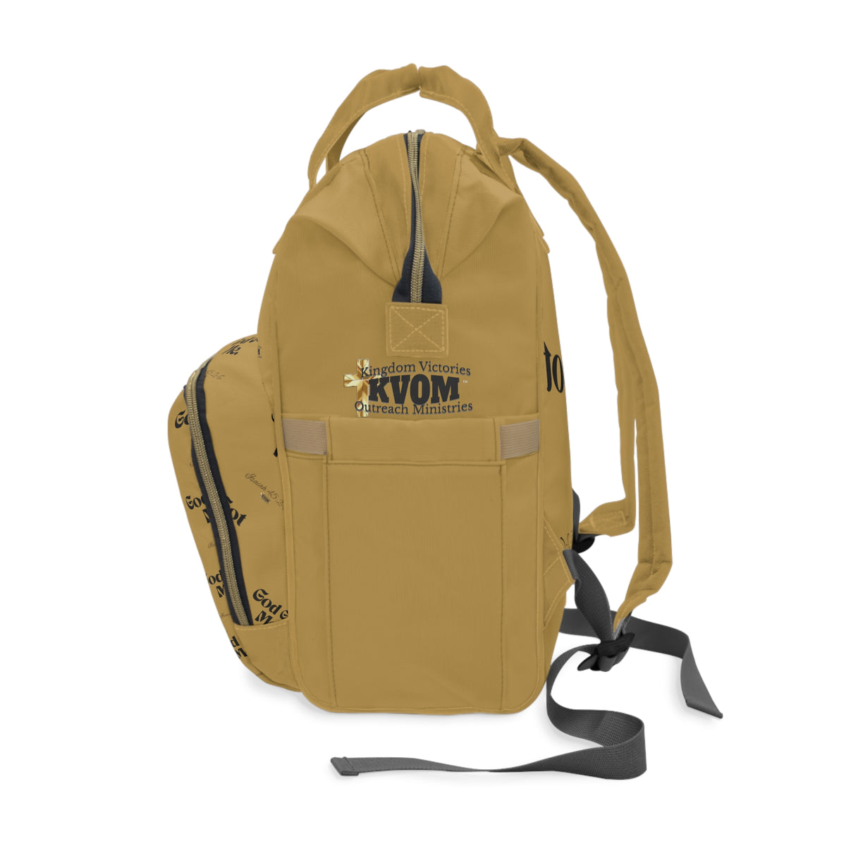 God Got Me KVOM Diaper Backpack, Khaki