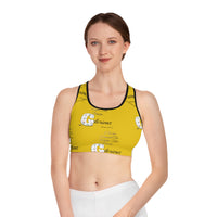 Make His Praise GLORIOUS Sports Bra, Yellow