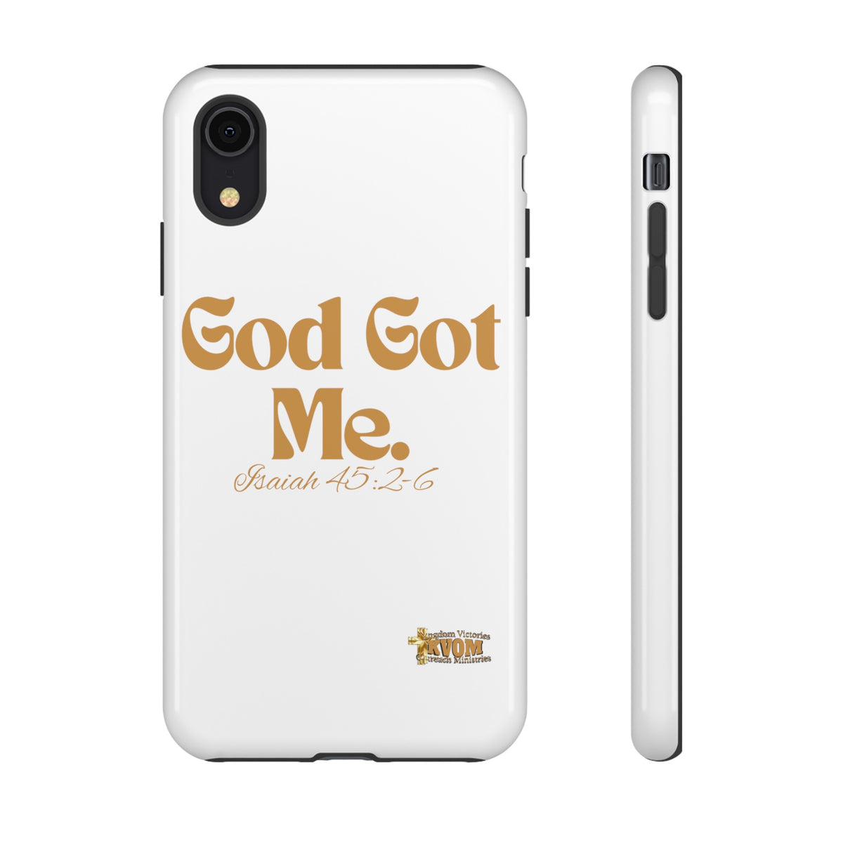 God Got Me KVOM Tough Case, Gold Print