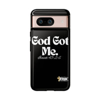 God Got Me KVOM Tough Case, White Print