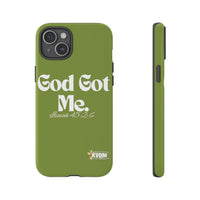 God Got Me KVOM Tough Case, White Print