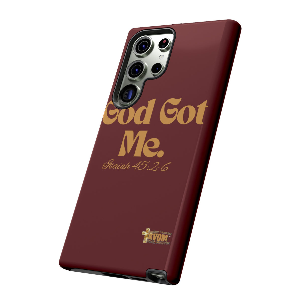 God Got Me KVOM Tough Case, Gold Print