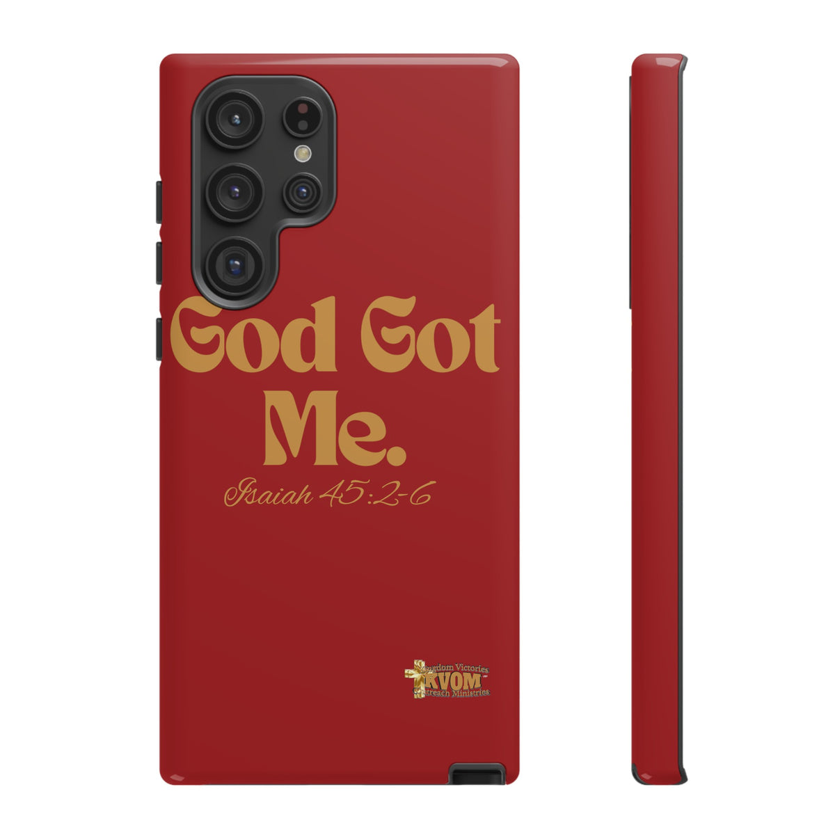 God Got Me KVOM Tough Case, Gold Print