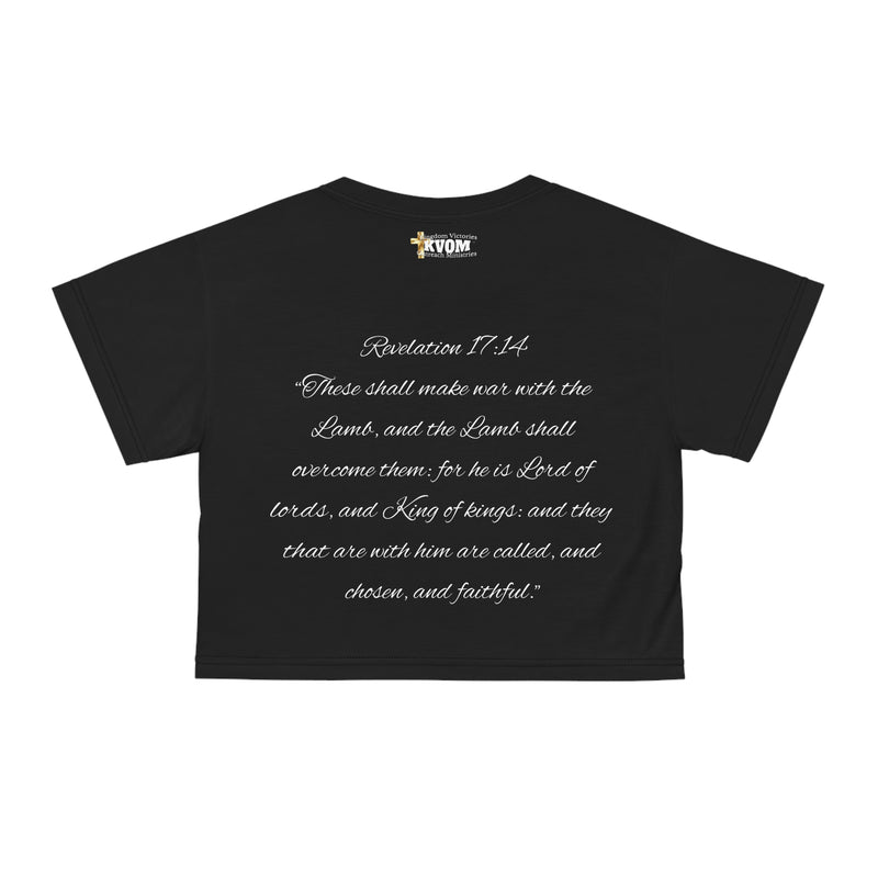 Christ The King Crop Top Shirt Black & Gold