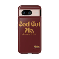 God Got Me KVOM Tough Case, Gold Print