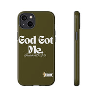 God Got Me KVOM Tough Case, White Print