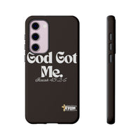 God Got Me KVOM Tough Case, White Print