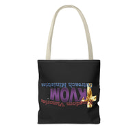 KVOM Logo Tote Bag, Black, Moses Temple Colored Logo