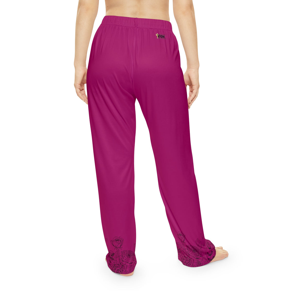 Stretched Series BLESSED Women's Comfy Pants, Deep Berry