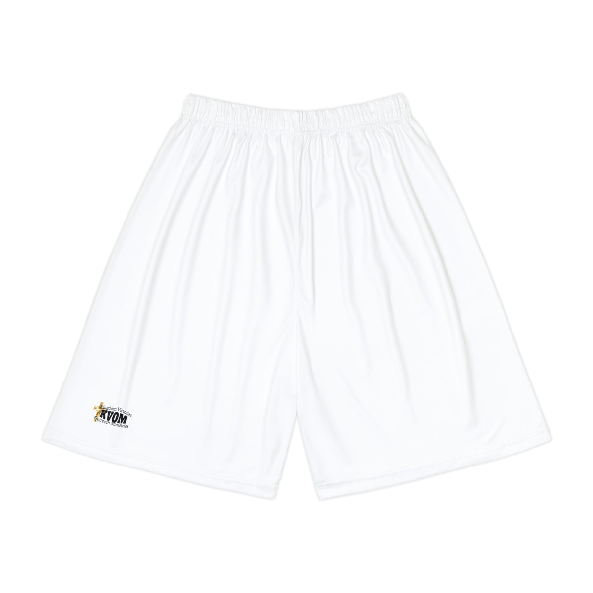 God Got Me Women’s Sports Shorts, White & Black