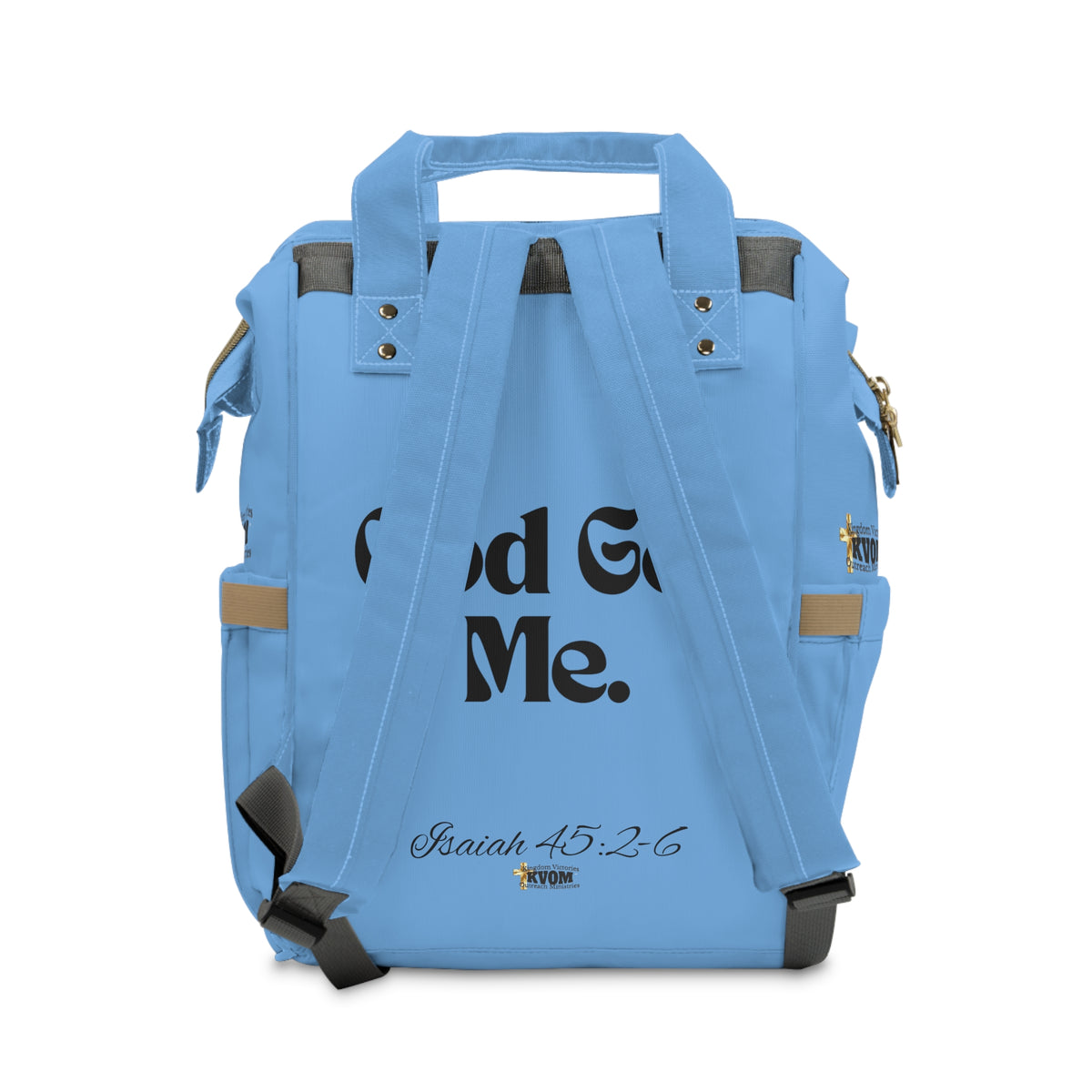 God Got Me KVOM Diaper Backpack, Blue