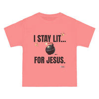 I Stay Lit For Jesus Relaxed Fit Short-Sleeve T-Shirt