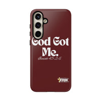 God Got Me KVOM Tough Case, White Print