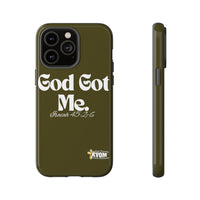 God Got Me KVOM Tough Case, White Print