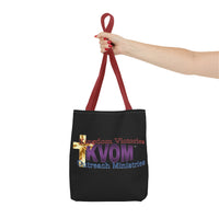 KVOM Logo Tote Bag, Black, Moses Temple Colored Logo