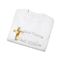 KVOM Logo White on White Tee