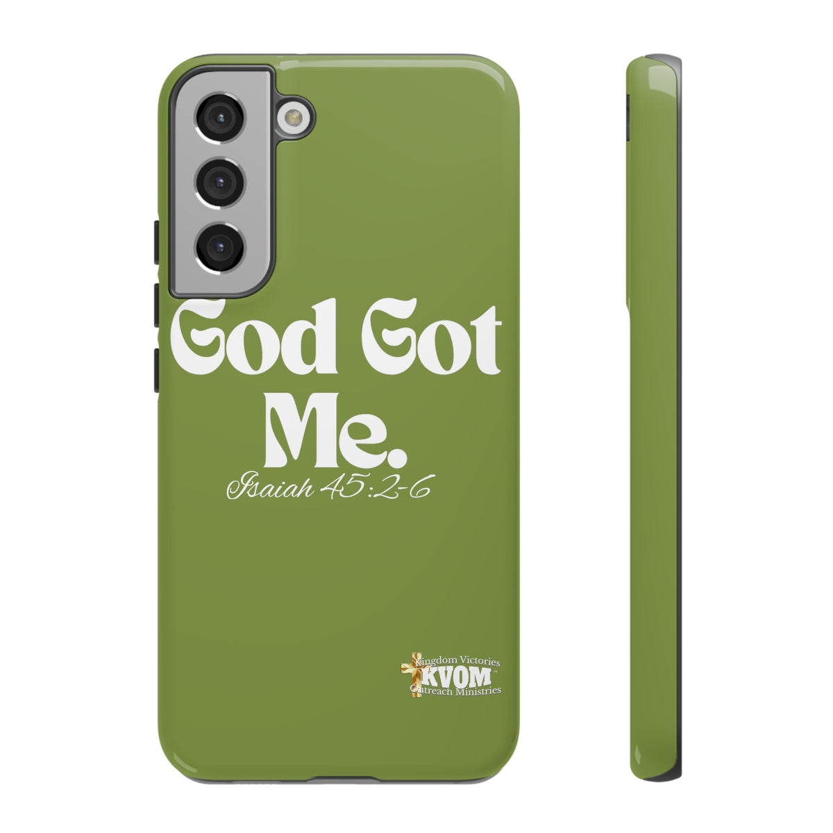 God Got Me KVOM Tough Case, White Print