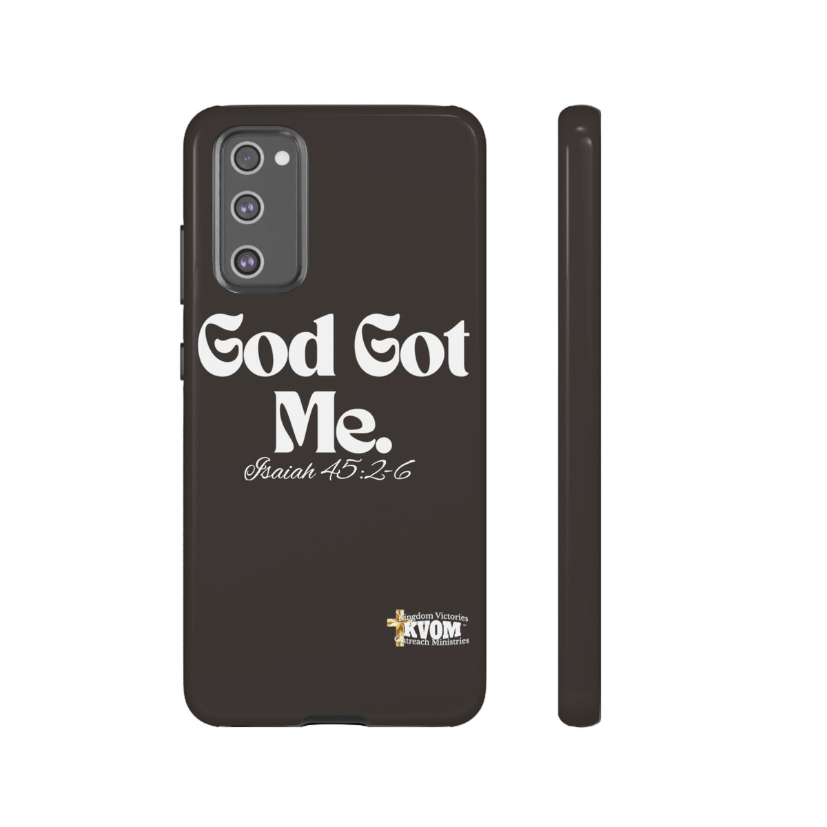 God Got Me KVOM Tough Case, White Print