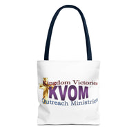 KVOM Logo Tote Bag, White, Moses Temple Colored Logo