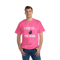 I Stay Lit For Jesus Relaxed Short-Sleeve T-Shirt