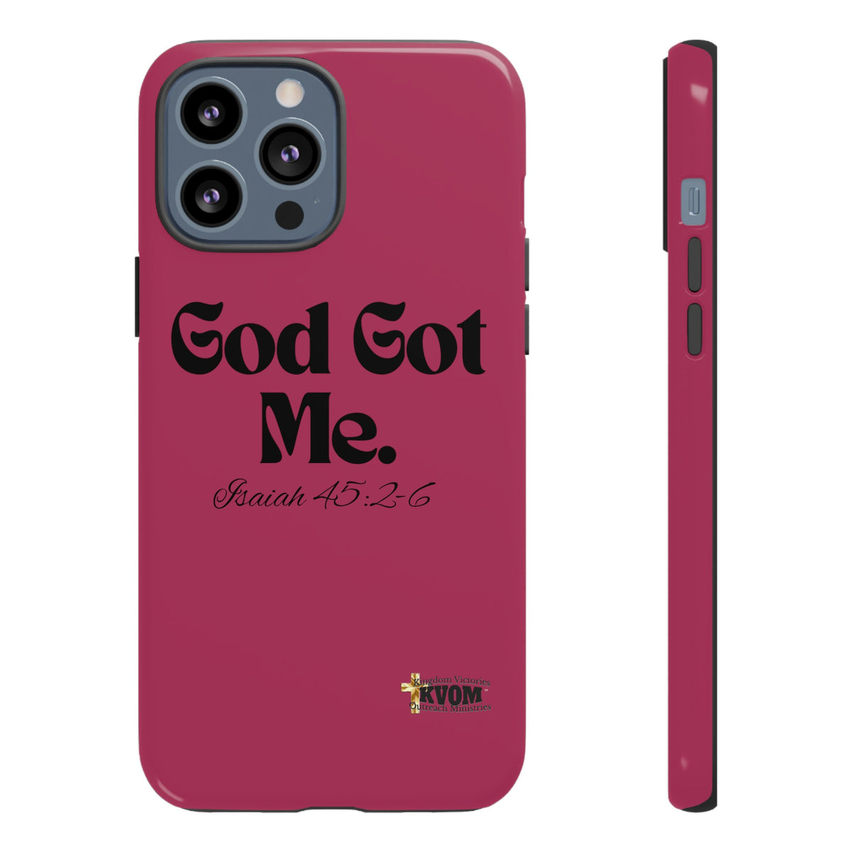 God Got Me KVOM Tough Case, Black Print