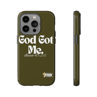 God Got Me KVOM Tough Case, White Print