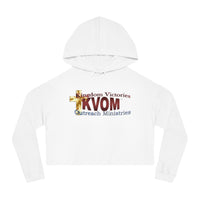 KVOM Logo Women’s Cropped Hoodie, Maroon Logo