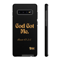 God Got Me KVOM Tough Case, Gold Print