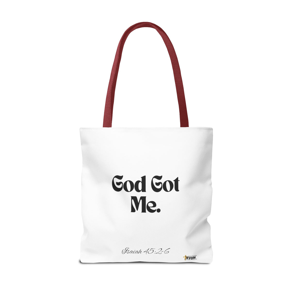 God Got Me Tote Bag White & Black