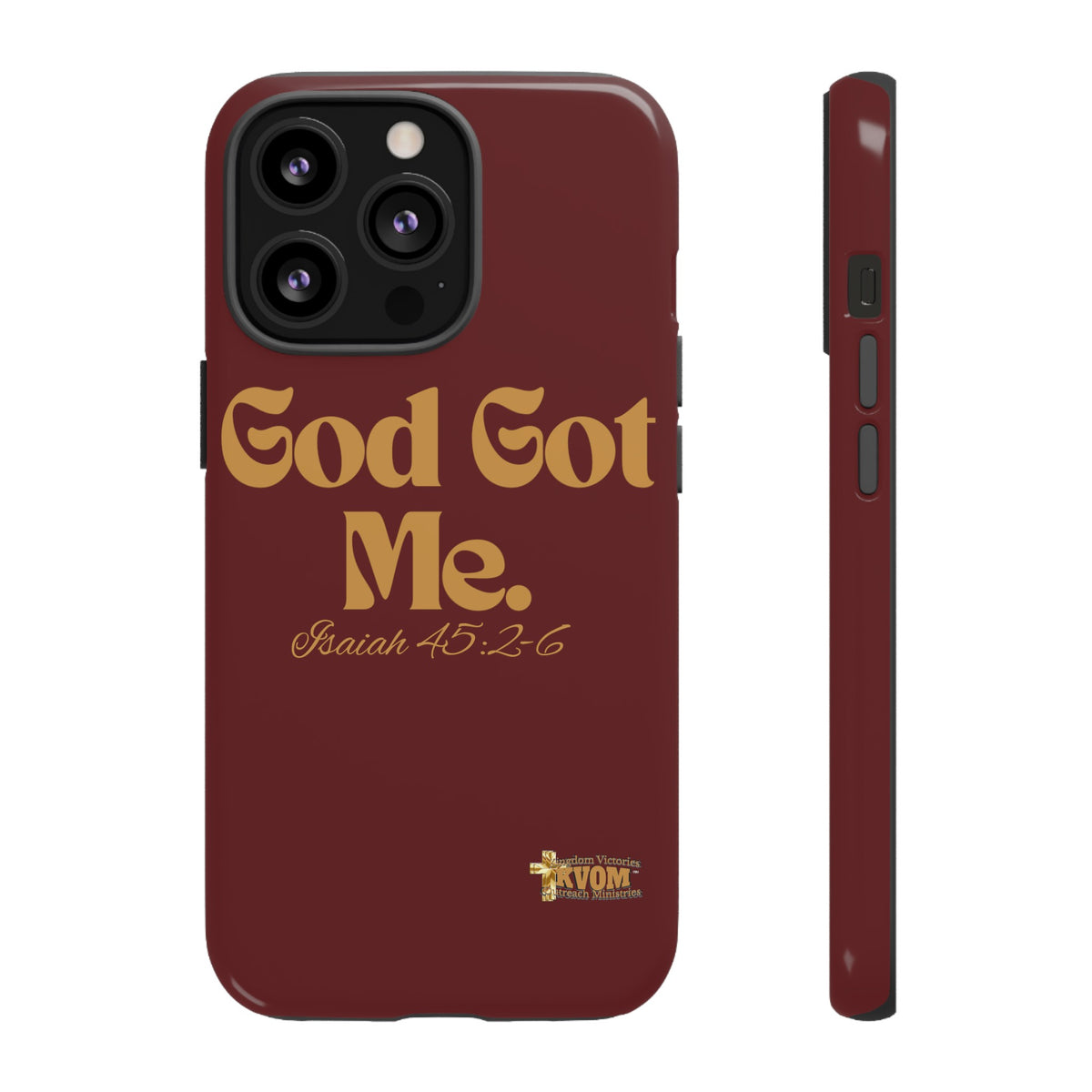 God Got Me KVOM Tough Case, Gold Print