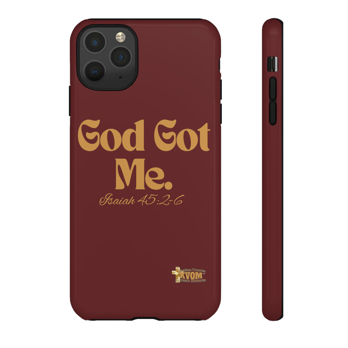 God Got Me KVOM Tough Case, Gold Print