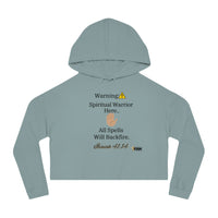 WARNING: Spiritual Warrior Here Women’s Cropped Hoodie