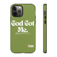 God Got Me KVOM Tough Case, White Print