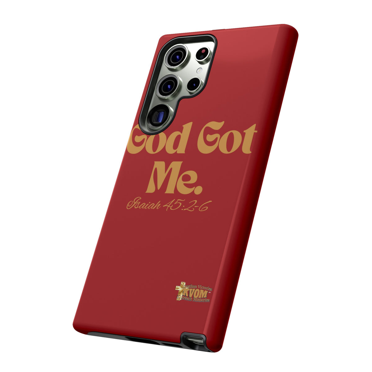 God Got Me KVOM Tough Case, Gold Print