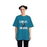 I Stay Lit For Jesus Relaxed Short-Sleeve T-Shirt