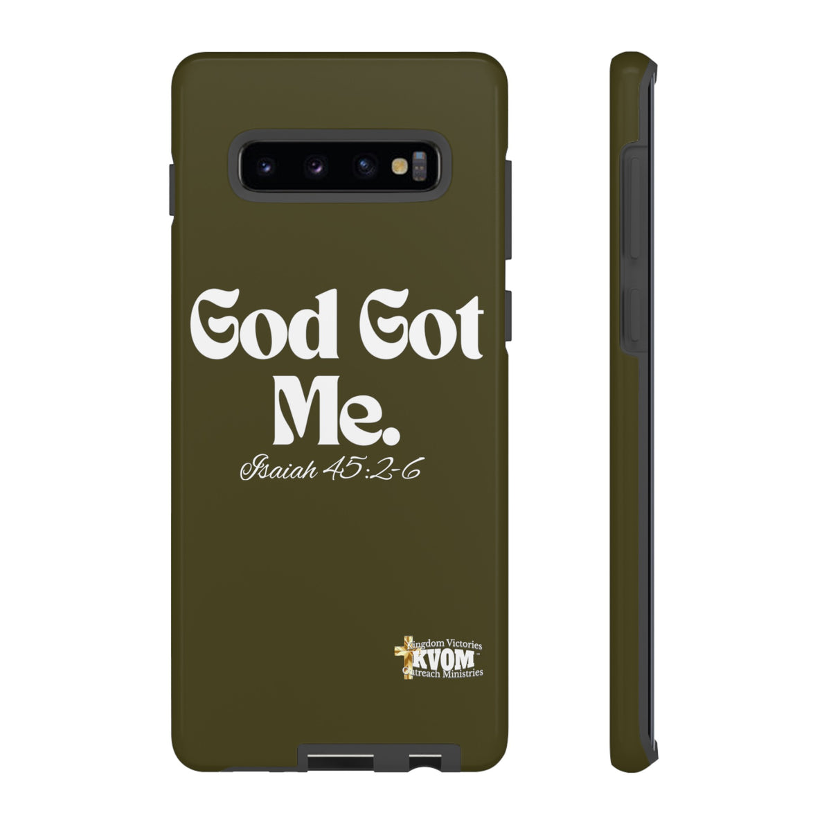 God Got Me KVOM Tough Case, White Print