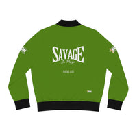 Savage in Prayer Women's Bomber Jacket, Lime