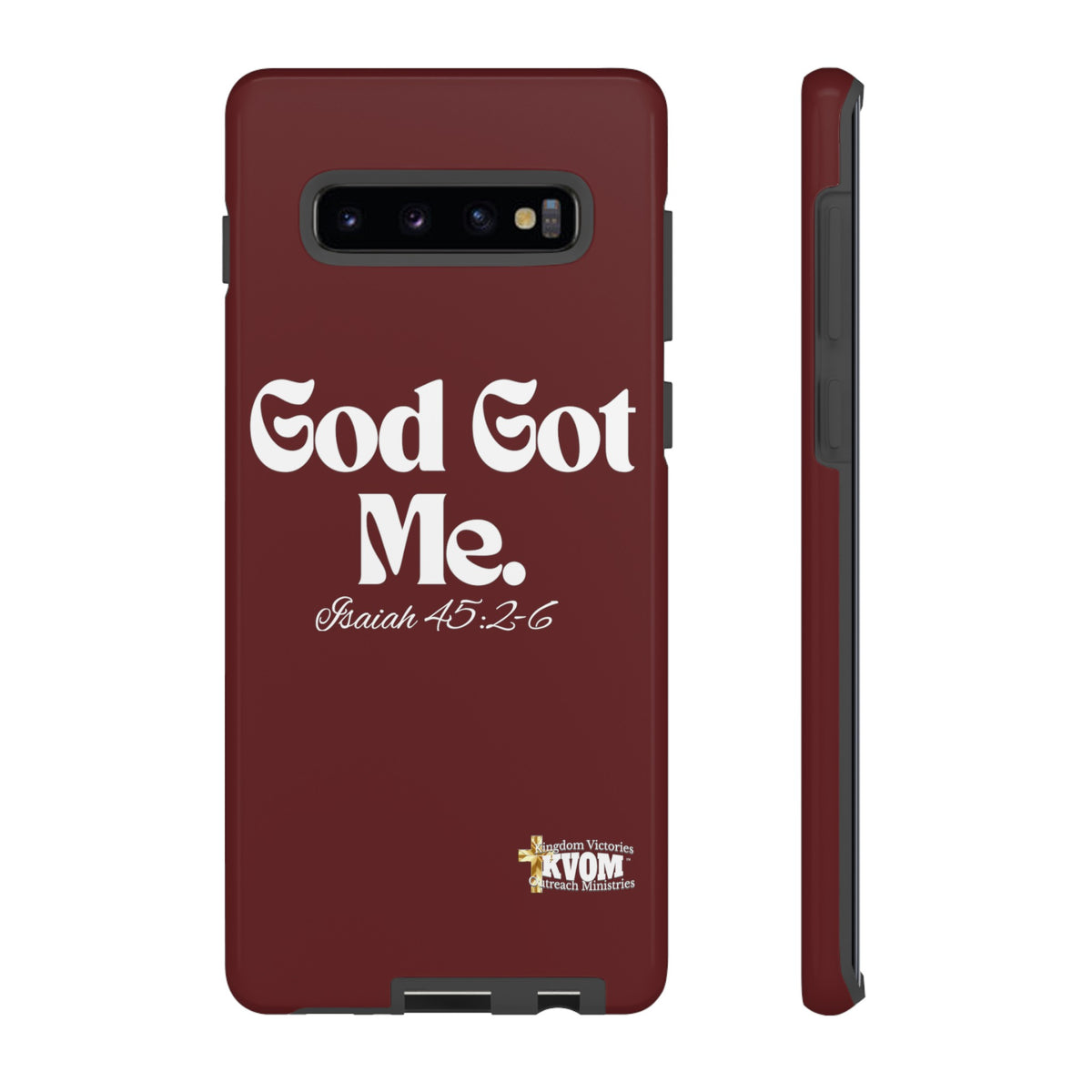 God Got Me KVOM Tough Case, White Print