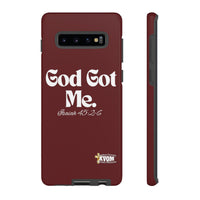 God Got Me KVOM Tough Case, White Print