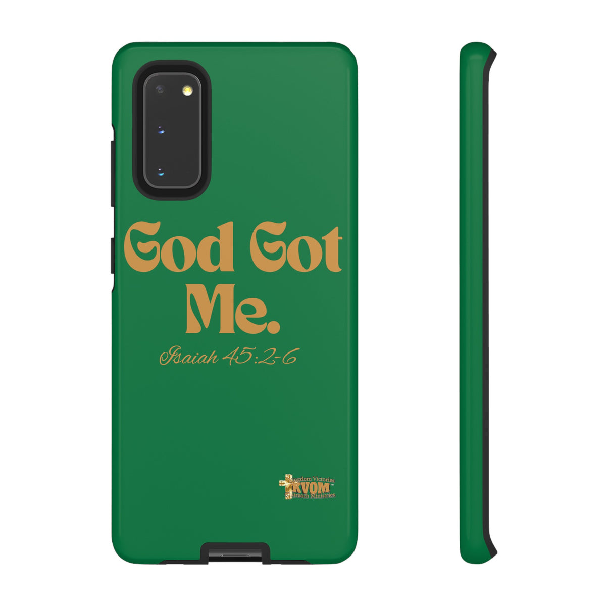 God Got Me KVOM Tough Case, Gold Print