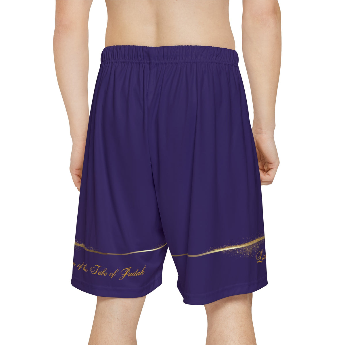 Lion of the Tribe Judah Men’s Sports Shorts, Majesty Purple