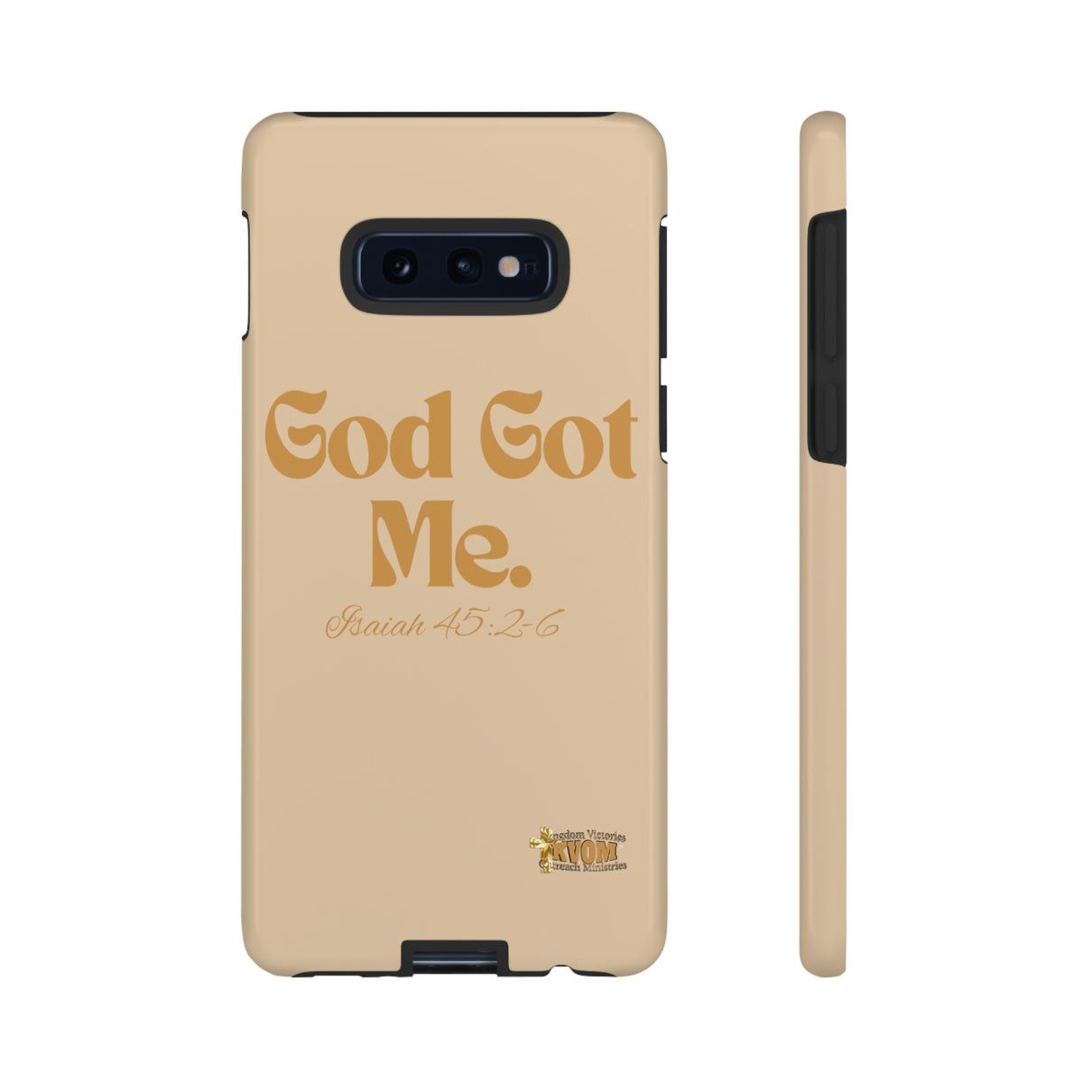 God Got Me KVOM Tough Case, Gold Print